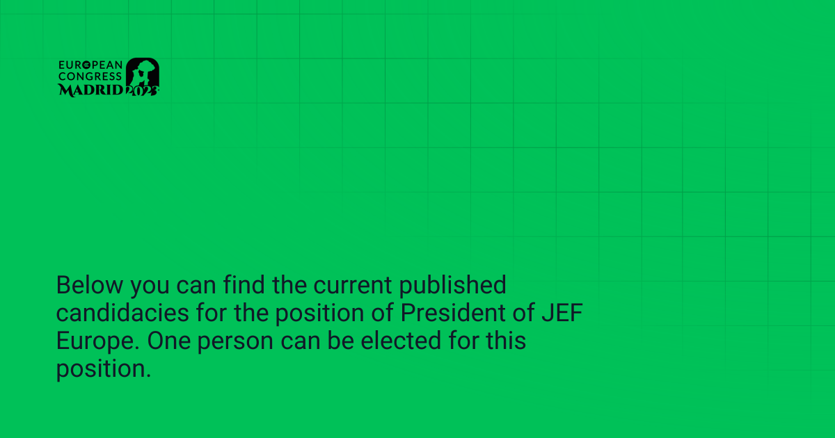 President | JEF European Congress 2023
